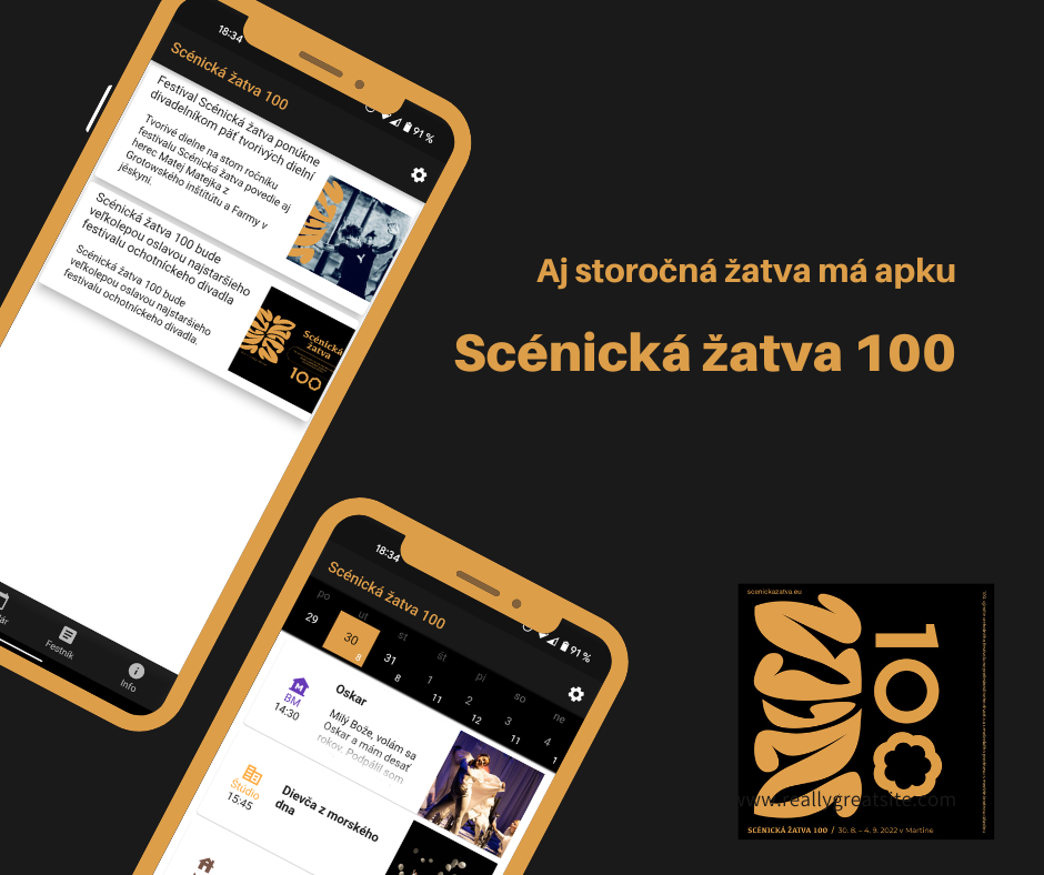 Scénická žatva 100, mobilná aplikácia