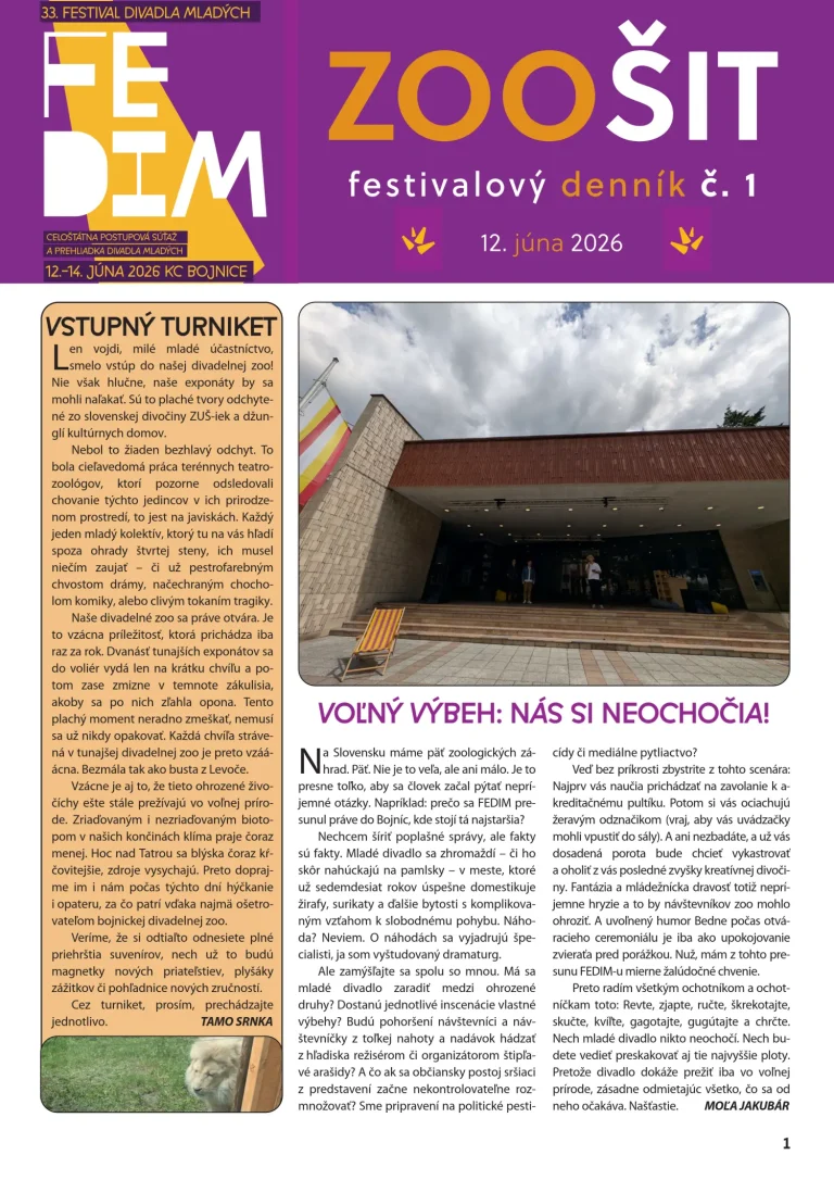 FEDIM 2026 festivalový denník 1, náhľad