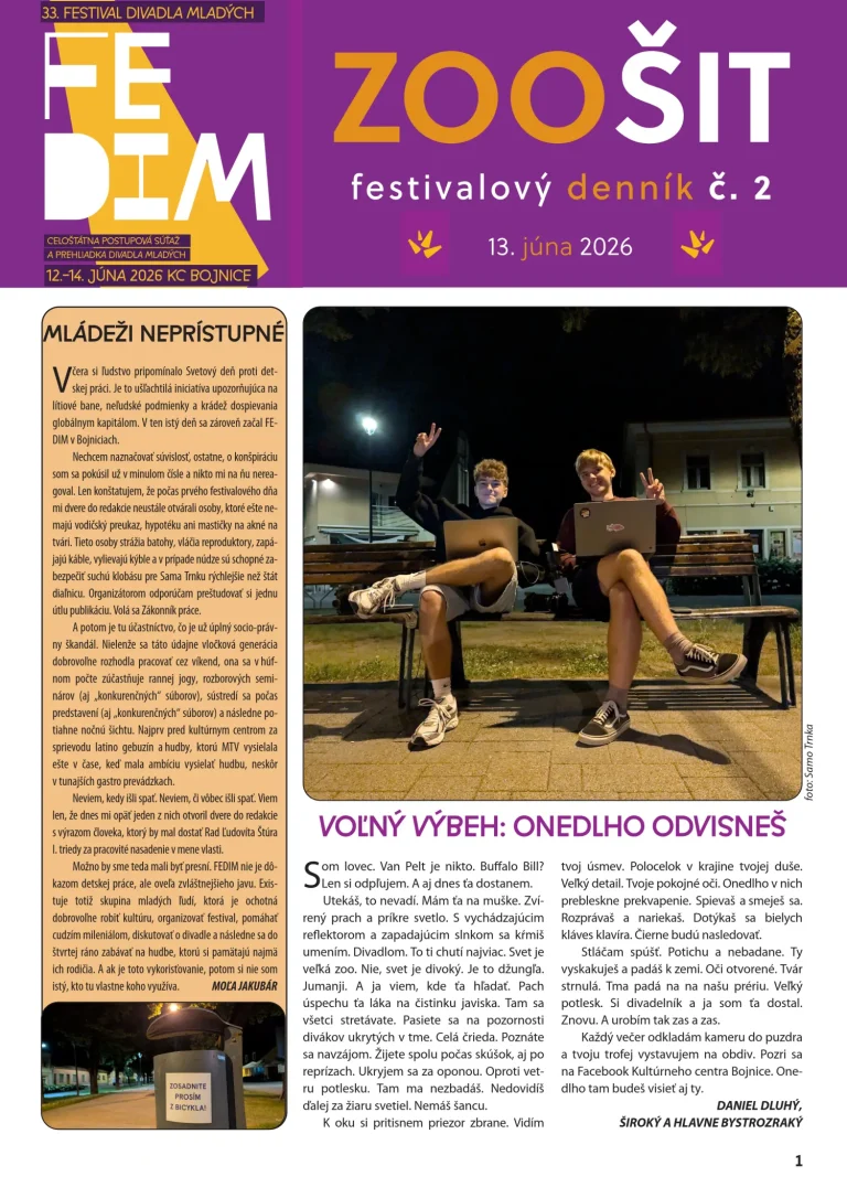 FEDIM 2026 festivalový denník 2, náhľad